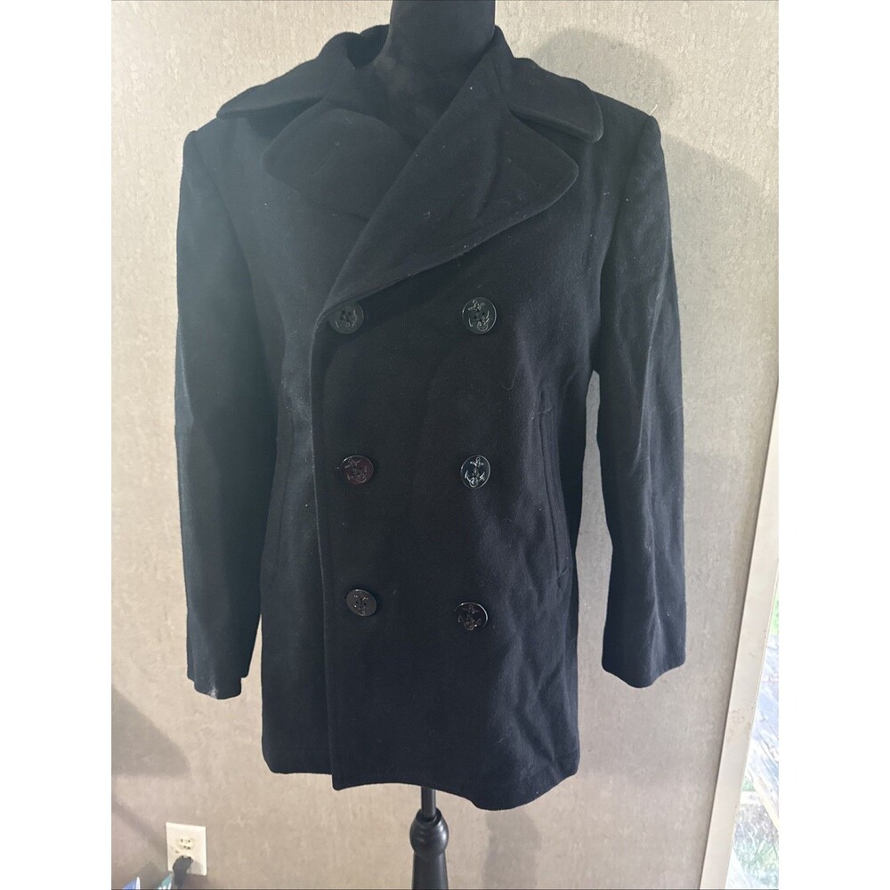 US Navy USN Peacoat Enlisted Men 40L 40 L 100% Wool DSCP Quarterdeck Collection